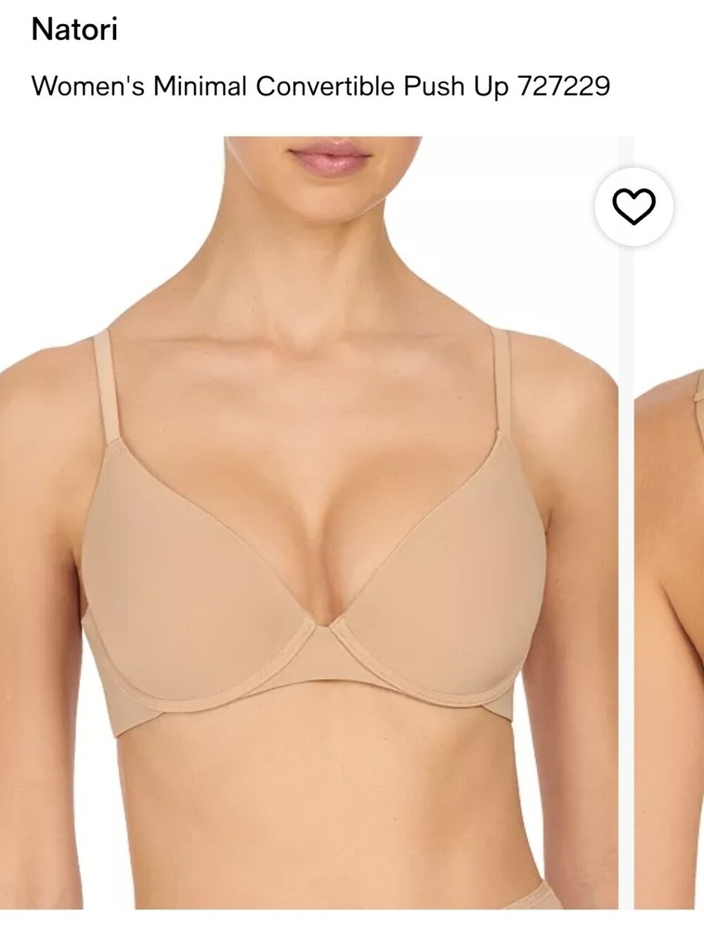 Natori Women's Minimal Convertible Push Up 727229